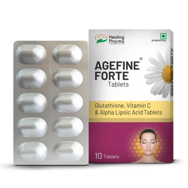 Agefine Forte Tablets – Glutathione + Vitamin C + Alpha Lipoic Acid