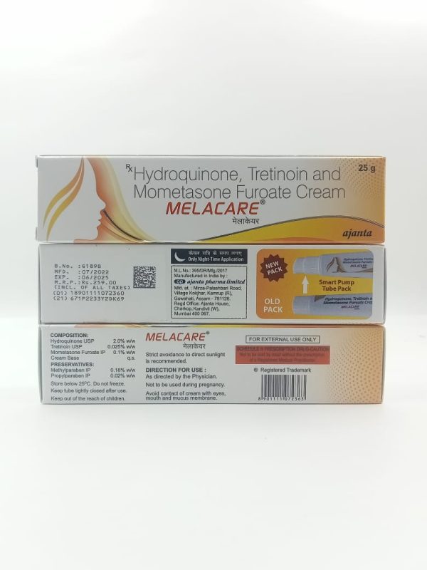 Melacare – Hydroquinone Tretinoin and mometasone furoate cream