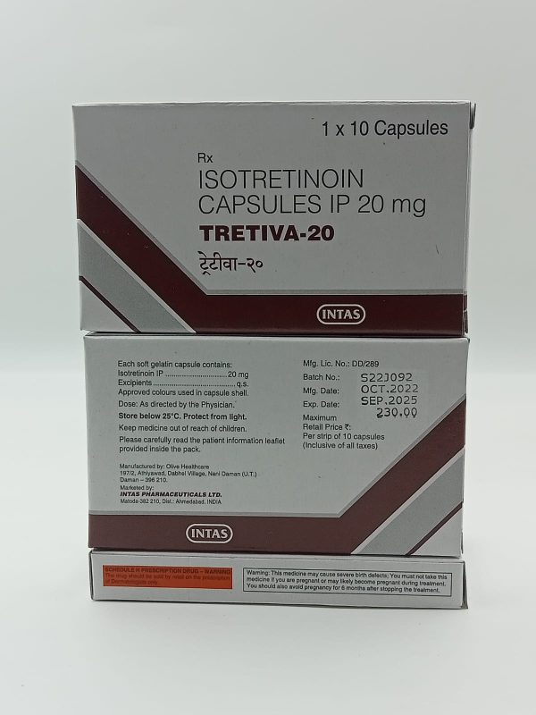 Tretiva 20 Isotretinoin 20 mg Capsule