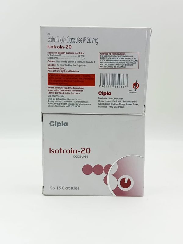 Isotroin 20 cap – Isotretinoin Caspule 20 mg