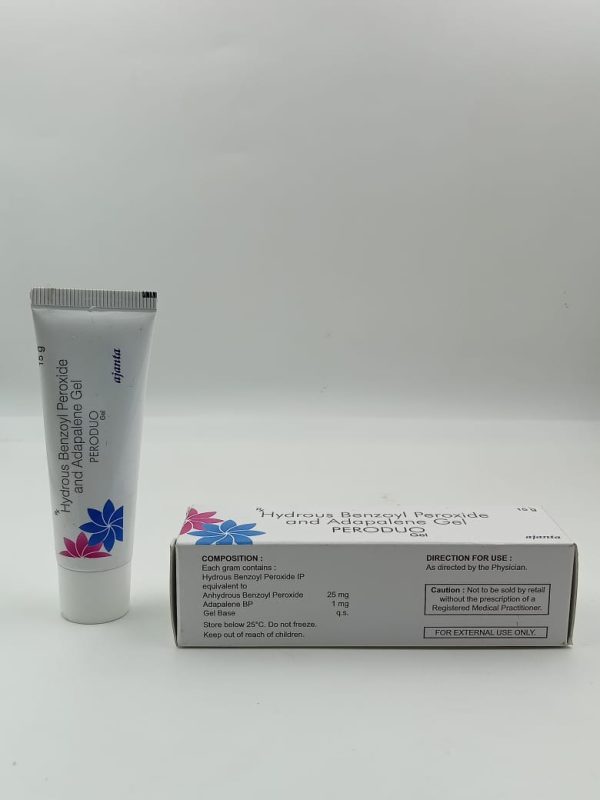 Peroduo gel – Benzoyl peroxide ( Microspheres )  and adapalene gel ( Microspheres )